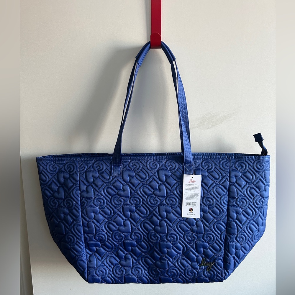 LUG AVION LOVE CARRY ALL TOTE SAPPHIRE BLUE NWT